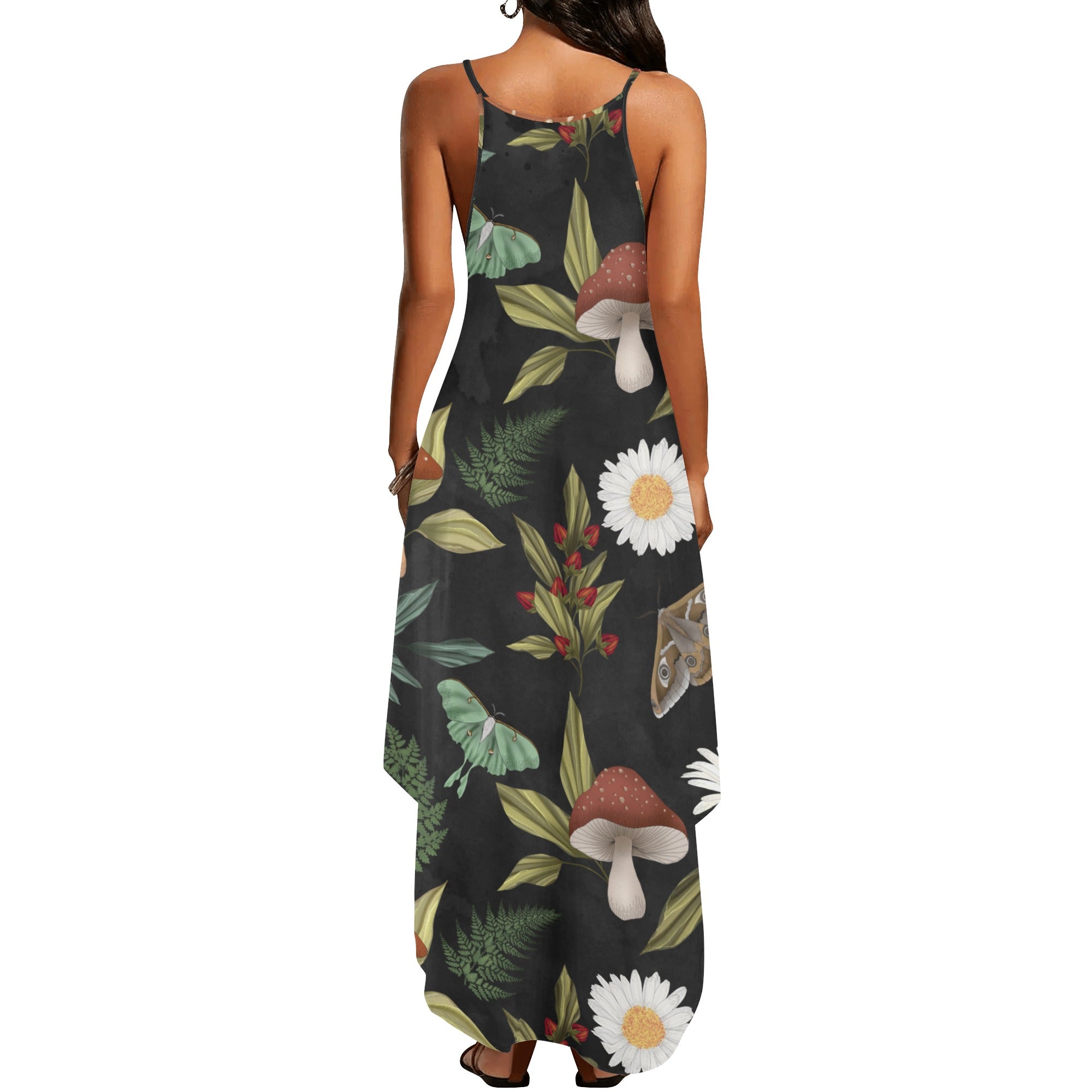 Mushroom Forest Womens sleeveless Maxi Dress