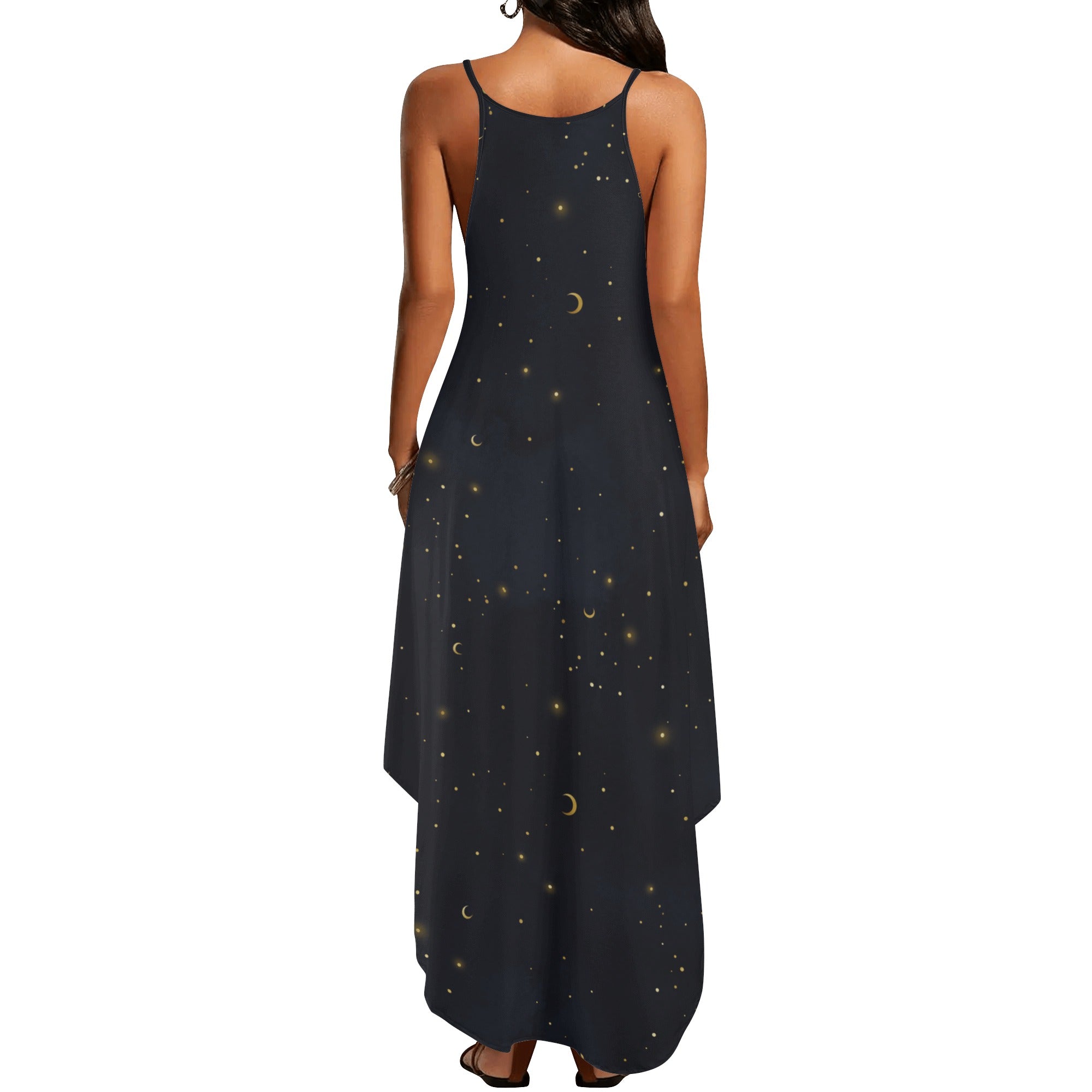 Stars And Moon Womens Sleeveless Maxi Dress