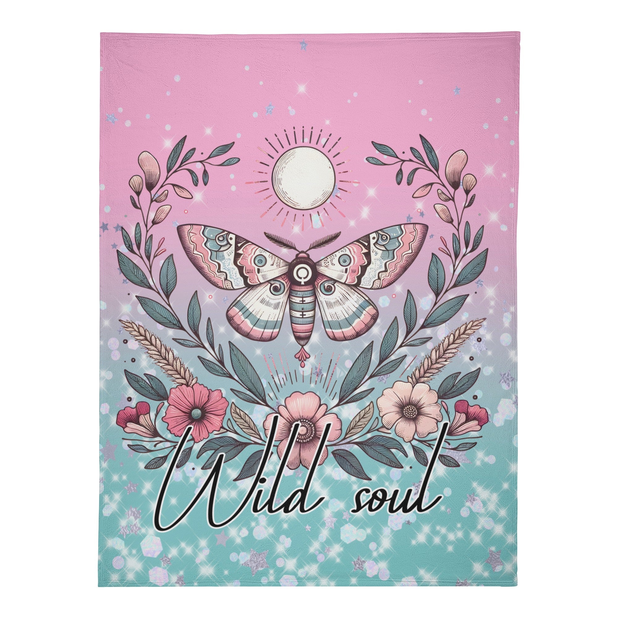 Wild Soul Moth Premium Fleece Blanket