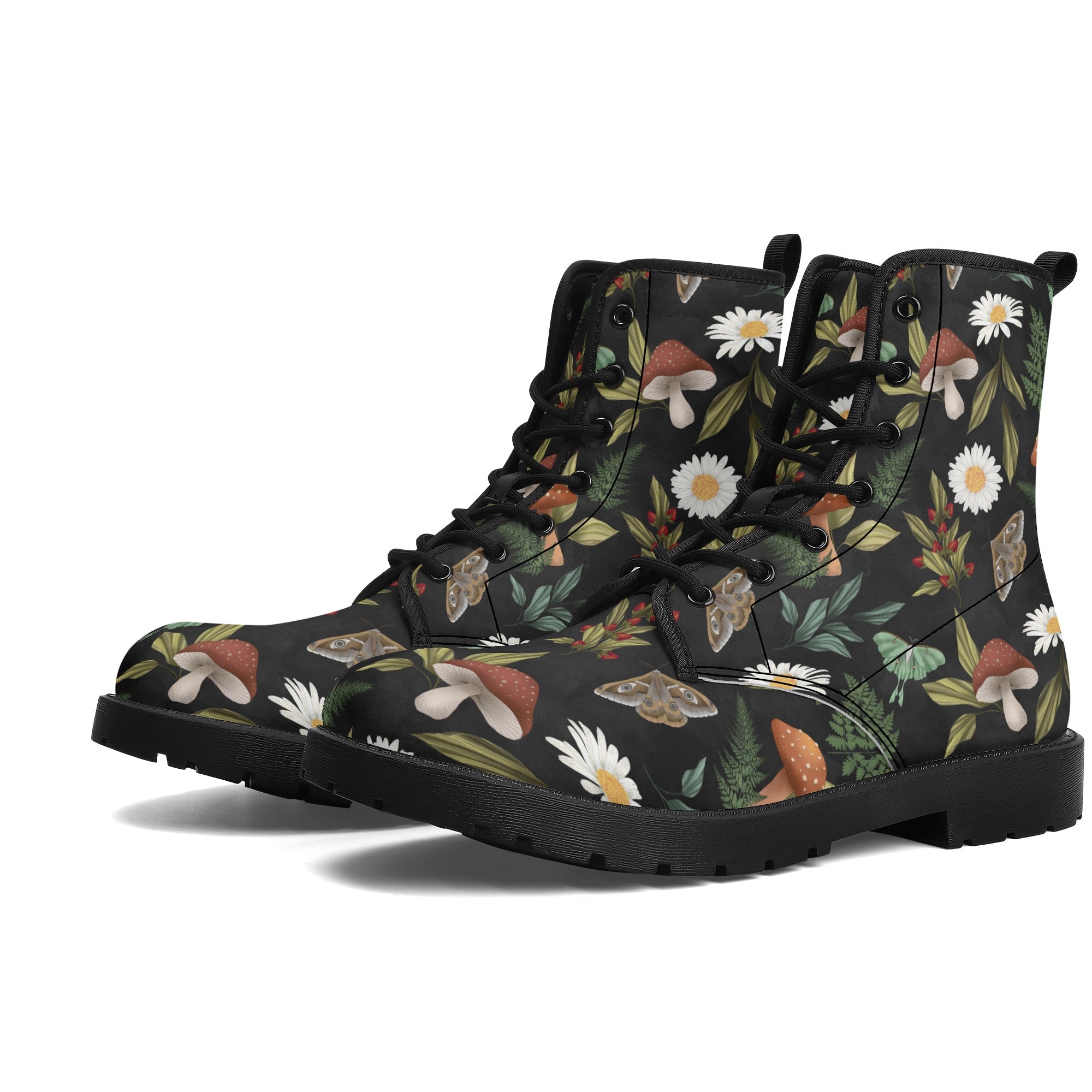 Womens Mushroom Forest Leather Boots
