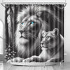 Lion and Lioness Shower Curtain