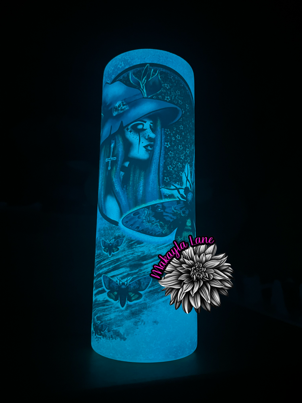 Glow In The Dark Luna Moth Witchy Tumbler